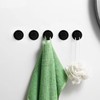 WJUAN 4 Pcs Black Round Wall Hooks, 53 mm Concealed