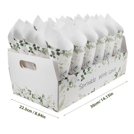 Operitacx Set of Wedding and Party Confetti Cones Holder Paper Cones Box Bouquet for Celebration
