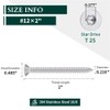 #12 x 2 Flat Head Torx Drive Self Tapping Screws