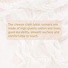 Table Runner White, Pack of 4 Table Runners Cheese Cloth,