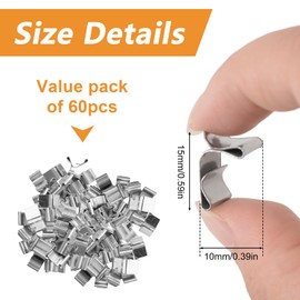 MOROBOR 60PCS Gutter Hooks, Small Galvanized Clips for Hanging Outdoor Lights Christmas Lights Gutter Hooks Holiday Lights Roof Hooks for Festival Decoration