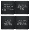 Slate Coaster Set (4 Pieces) for Gin with Gin Sayings