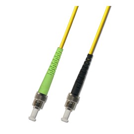RiteAV 0.5M (1.64ft) OS2 ST/APC to ST/UPC Fiber Optic Cable Simplex Singlemode 9/125