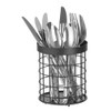 HENDI Cutlery basket black, ⌀120x(H)150 mm