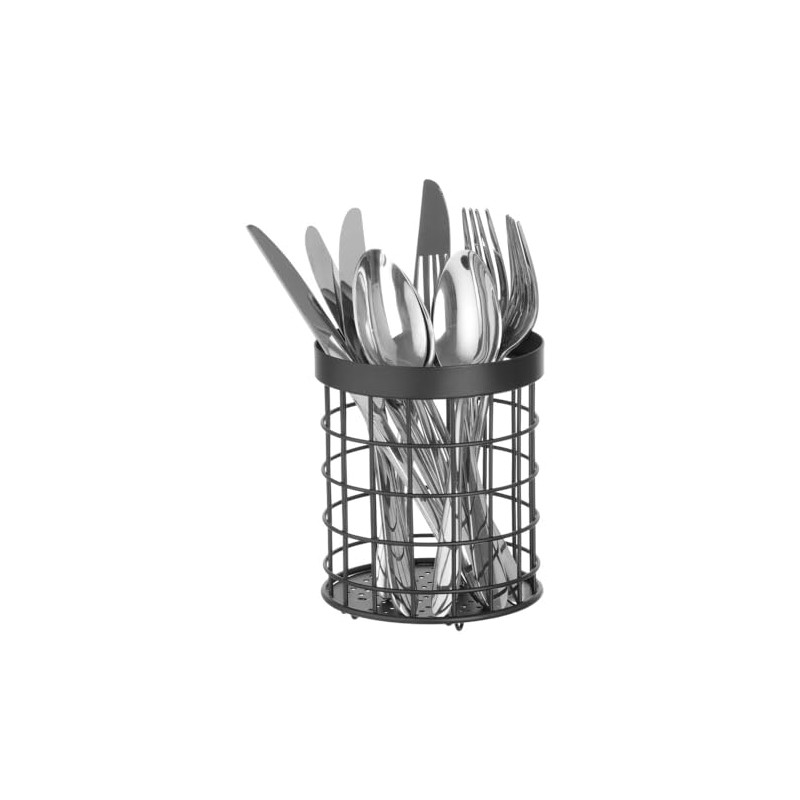 HENDI Cutlery basket black, ⌀120x(H)150 mm