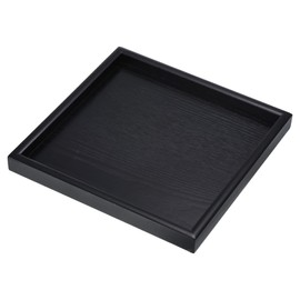 PATIKIL Wood Serving Tray 9.4 Inch, Square Decorative Platter for Home Decor Kitchen Table Candle Holder, Black