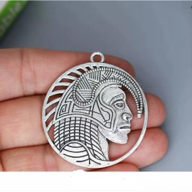 Fashion Jewelry Large AZTEC MAYAN INCA Pendant on 925 Plated Silver 24" Necklace men GIFT BOXED