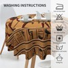 WZYWHJ Ancient Egyptian Hieroglyph Printing Round Decorative Tablecloth 60 in