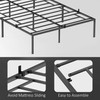 Amyove Full Bed Frame 14 Inch Black Metal Full Bed