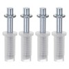 QUARKZMAN 4 Pack Bifold Door Hardware Top Pivot 3/8" Spring