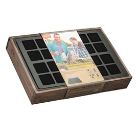 Siena Garden Growing Box with 24 Pot Plates, 35 x 24 x 6 cm