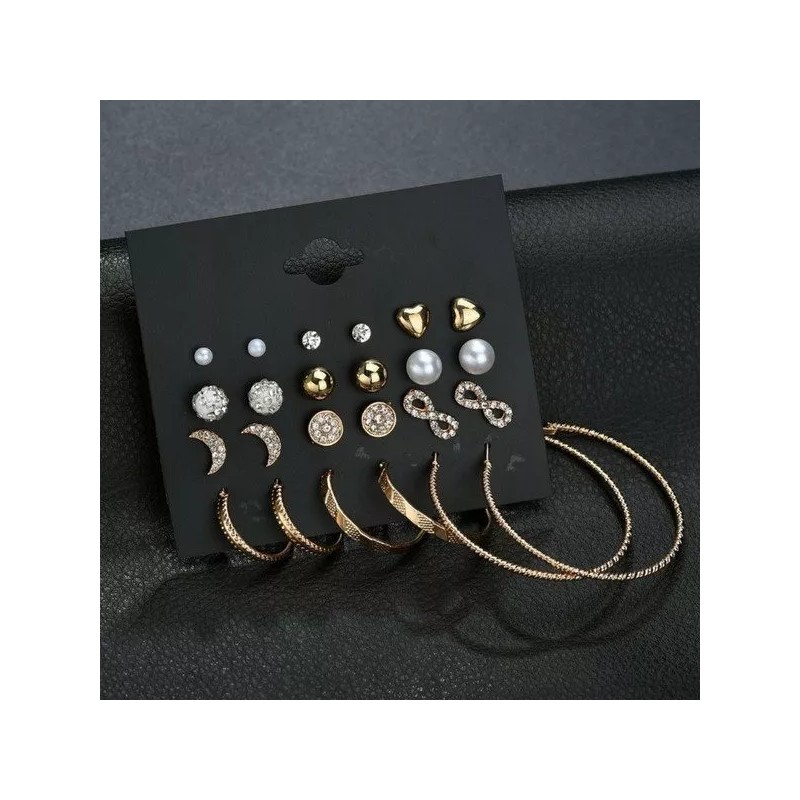 Deluxe 12x Set Aretes Pendientes Joyería Mamá, Abuela, Novia, Mujer