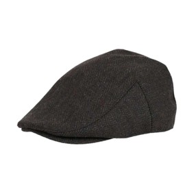 Newsboy Flat Caps for Men & Women - Classic & Vintage Style Baker Boy Hat –Tweed Gatsby Hat Ivy Irish Cap - Wool & Polyester - Duckbill Hat - Unisex (Large, Brown)