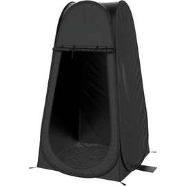 Pop Up Pod - Privacy Shower Tent, Dressing Room, or Portable Toilet Stall with Carry Bag for Camping, Beach, or Tailgate by Wakeman Outdoors - Color: Black