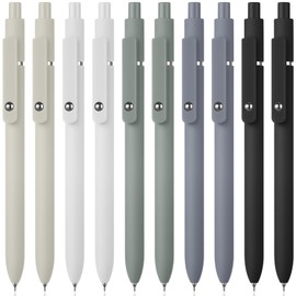 Epakh Gel Pens, 10 Pcs 0.5mm Quick Dry Black Ink Fine Point Smooth Writing Pens High End Series Retractable Aesthetic Ballpoint for Office School Supplies Women Men Gifts(Classic Color,Classic)