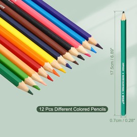 M&G 12 Colours Colouring Pencils Set, 12 Pieces Drawing Colouring Pencils Water Soluble Art Supplies for Beginners Adults Colouring Book Gifts with Blue Pen Holder