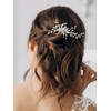 SWEETV Wedding Hair Comb Pearl Bride Hair Pins Flower Hair
