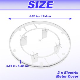 Electric Meter Covers Clear Plastic Meter Socket Covers Replacement Compatible with Milbank 6002 Plastic Electric Meter Cover Plate (1 Pack)