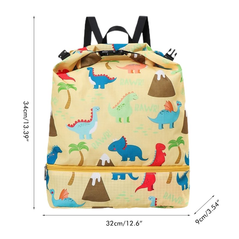 Kids Dry Wet Separated Swimming Bag Portable Waterproof Backpack Gym