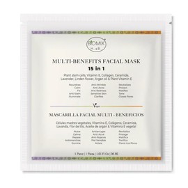 5 Pack Bio Colágeno Real Mascarilla Facial Multi-Beneficios 15 en 1 Nocturna/Hidrogel con Células Madres Vegetales, Colágeno, Ceramidas, Tratamiento 2-3 Horas, Post Aparartología, Spa y Casa (5)