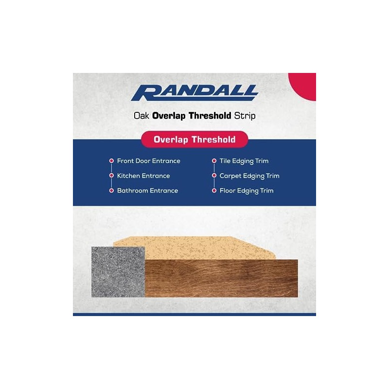 Red Oak Overlap Threshold 5" Wide x 5/8" Thick with