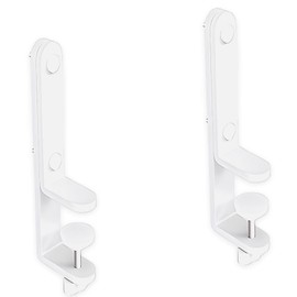 Gavit Punching Board, Perforated Board Clamp Desk Fixing Hardware Stand Adjustable White 2pcs