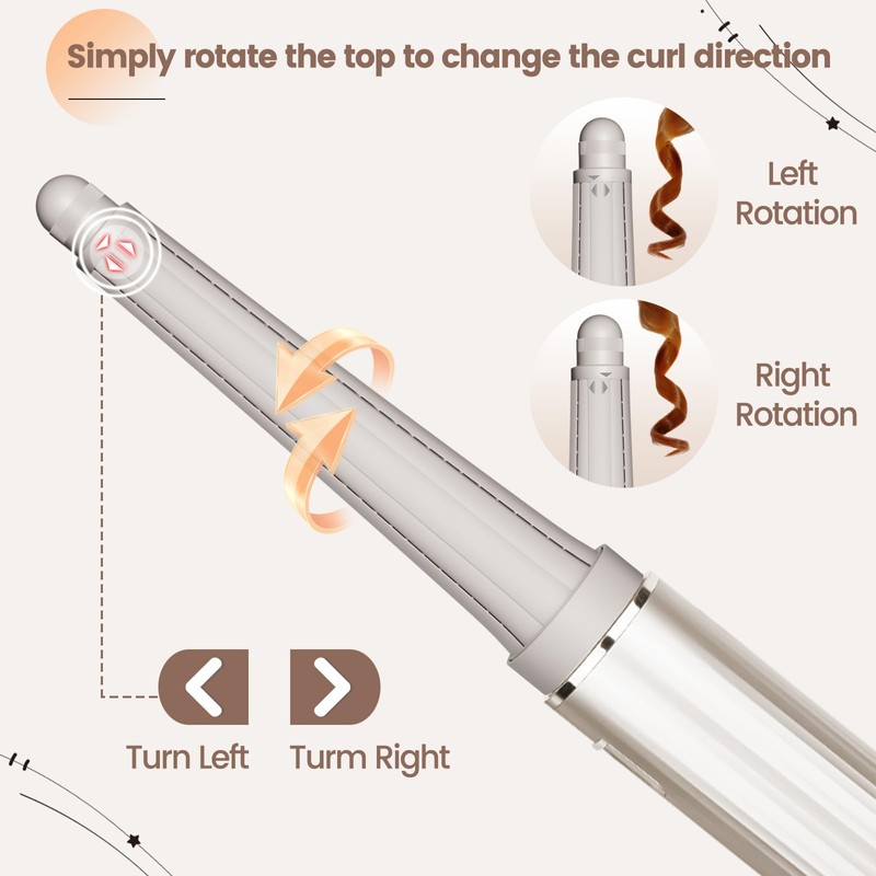 AFDD Conical Long Hair Curling Barrel Attachment Compatible with Shark