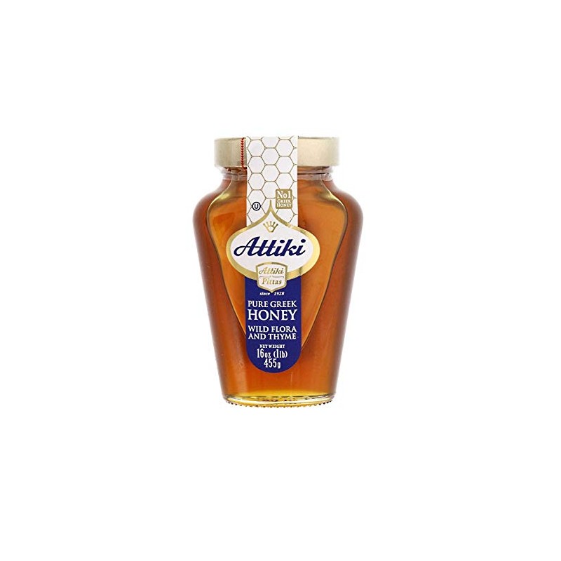 Attiki Pure Raw No.1 Greek Honey Wild Flora and Thyme