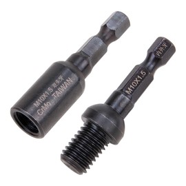 WSDMAVIS 2Pcs High Stability M10 Hanger Bolt Driver Double-Ended Screw Nut & Threaded Insert Driver Tool for Woodworking Home Appliance Fixing(1/4 Inch Drive M10*1.5mm)