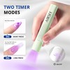 AIRSEE Mini Handheld UV Light for Gel Nails,Portable Rechargeable Nail