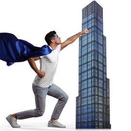 Ripeng 6ft Hero Theme Party Decoration Life Size Skyscraper Cardboard Stands-up Cutout City Skyline Backdrops Cityscape Comics Style Buildings Photo Props for Comic Hero Themed Birthday Party Favors