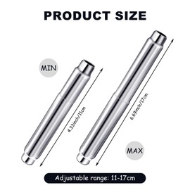 Xindojuz 1 PCS Toilet Paper Spring Rod, Stainless Steel Toilet Paper Holder Replacement Rod Universal Toilet-Paper Roller Replacement Loaded Roller Bathroom Accessories (11 cm - 17 cm, Silver)