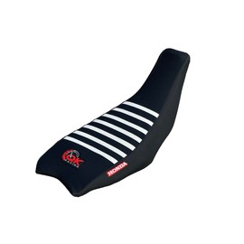 QK RACING Seat Cover - Compatible Fit for Hond@ TRX 250EX 250 ex TRX 250X 250 X Seat Cover 2006-2024 Black/White Ribs