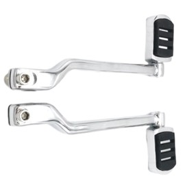 Baceyong Motorcycle Heel Toe Gear Shift Shifter Lever Pegs Motorbike Levers Replacement Compatible with Harley FL Softail 1986-2017 Chrome