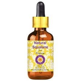 Deve Herbes Pure Natural Squalane oil (derived from Olives) with Glass Dropper Natural Therapeutic Grade 5ml