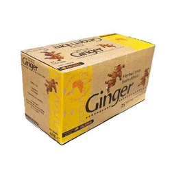 100% Natural Ginger Tea: Set of 3 Ginger Infusion Boxes | Ginger Herbal Tea Tisane | 100% Natural | 3 x 25 Filter Bags of 1.6 g