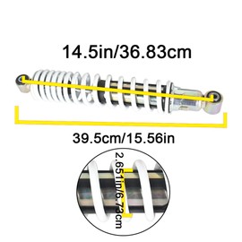 WFLNHB 2 Pcs White Front Driver Left & Passenger Right Shocks Absorber Spring Replacement for Yamaha Banshee 350 1987-2006 3GG-23350-20-36