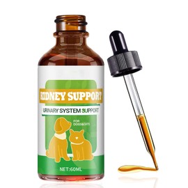 Kidney Support for Dogs & Cats, Natural Kidney Support Herbal Supplement Drops for Dog Cat, 60ML (1PCS)