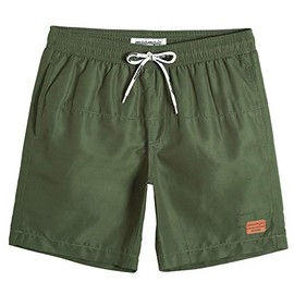 MaaMgic Men’s Swimming Shorts, Boys Swim Shorts, Sports Shorts, Quick-Drying Sports Swimming Shorts with Mesh in Many Colours, Sizes XS–2XL - Green, size: s