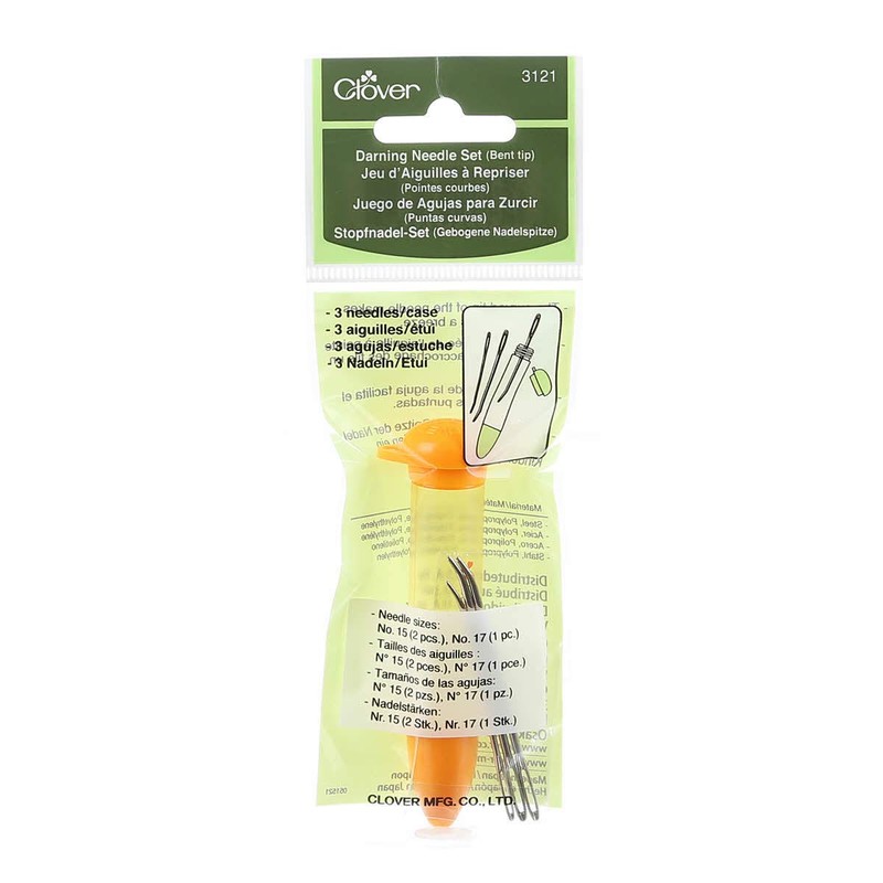 Clover 3121 Tapestry Needle Set Chibi, Bent Tip , Beige