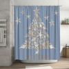 Ansouyi 4Pcs Bathroom Shower Curtain Sets with Non-Slip Rugs, Toilet