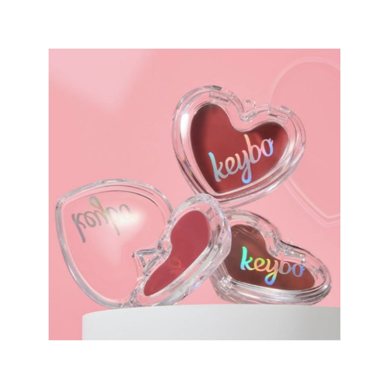 KEYBO Heart Keyring Lip & Cheek 1color, Color:01 -5°C Red