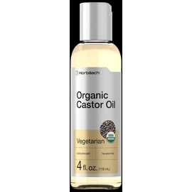 Organic Castor Oil | Cold Pressed & Hexane Free | For Hair | by Horbaach