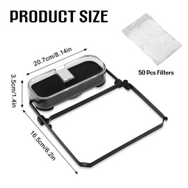 Suction Cup Sink Strainer, Kitchen Sink Strainer, Sink Strainer with 50 Filter Meshes, Strainer Basket Sink, Black Sink Strainer, Drain Basket Sink for Kitchens and Bathrooms