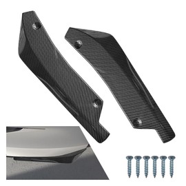 2PCS Car Rear Bumper Diffuser Spoilers, Universal Car Rear Bumper Lip Splitter Canard Diffuser, Car Side Fin Fenders Skirt Protector Exterior Decoration Trim for Car (Carbon Fiber)
