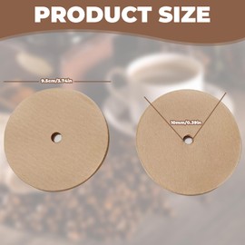 200Pcs High Density Coffee Filters Papers Easy Convenient Unbleached Wood Fiber Paper Abundant Coffee Filters Replacement for Pour Over Coffee Filter Drip
