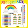 Dilightnews 30 Piece Rainbow Stationery Set, Rainbow Pen Set, Rainbow