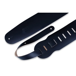 Levy's M4?BLK 3.5-inch Leather Bass Guitar Strap ? Black