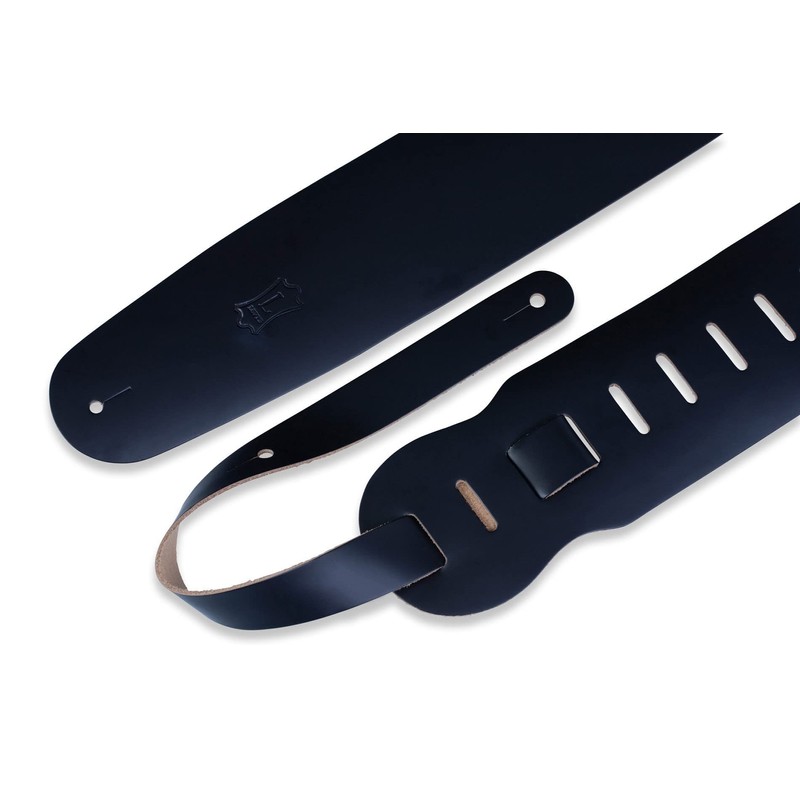 Levy's M4?BLK 3.5-inch Leather Bass Guitar Strap ? Black