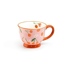 Gracie China Shop Pink Cherry 14oz Ceramic Mug